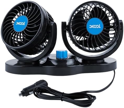 Car Fan 12V Portable Auto Cooling Fan with Cigarette Lighter Plug