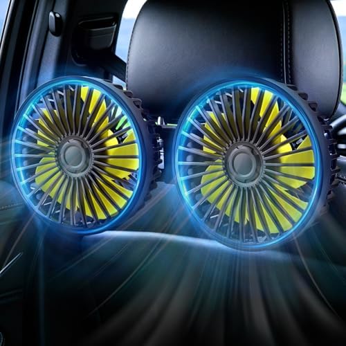 Car Fan for Backseat Kids, Dual Head USB Car Cooling Fans