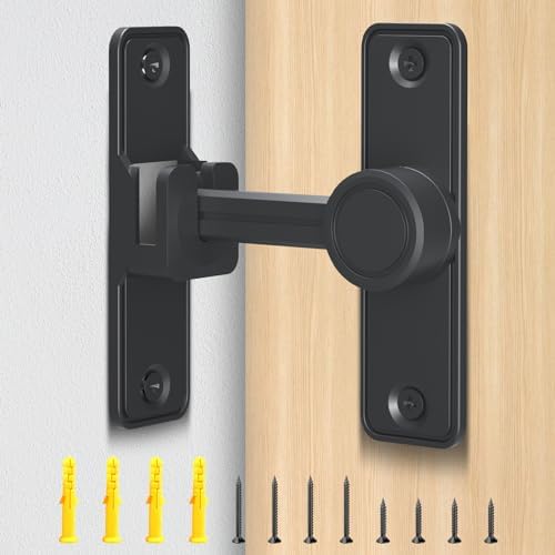 Heavy Duty 90 & 180 Degree Barn Door Lock, Lock Latch for Door