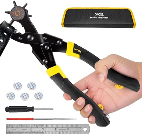 Upgraded Long Handle Leather Hole Punch Set